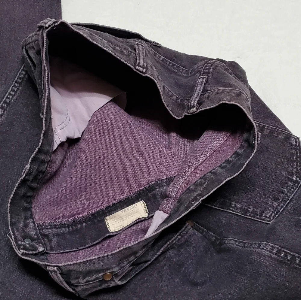 VINTAGE 1980s Wrangler Purple USA Made High Waisted Butt Hugging Jeans